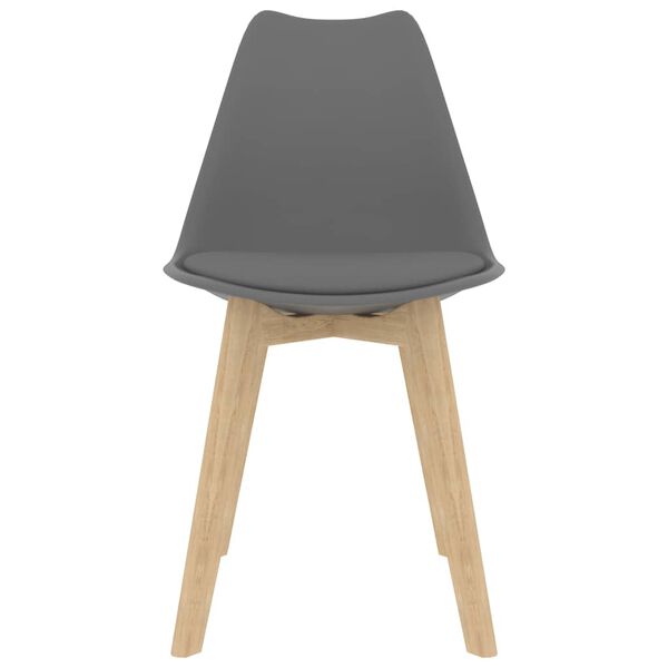 vidaXL Chaises à manger lot de 4 Gris Plastique