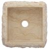 vidaXL Lavabo Cr&egrave;me 30x30x13 cm Marbre