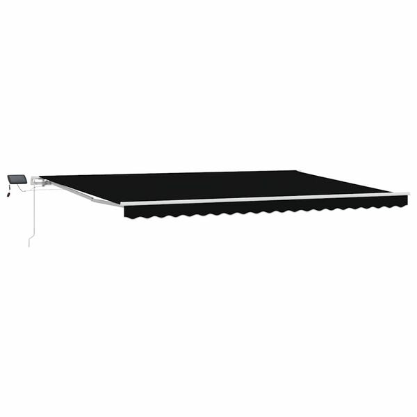 vidaXL Auvent R&eacute;tractable Noir 500 &times; 300 cm Tissu et acier