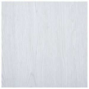 vidaXL Dalles de plancher autoadh&eacute;sives 5,11 m&sup2; PVC blanc
