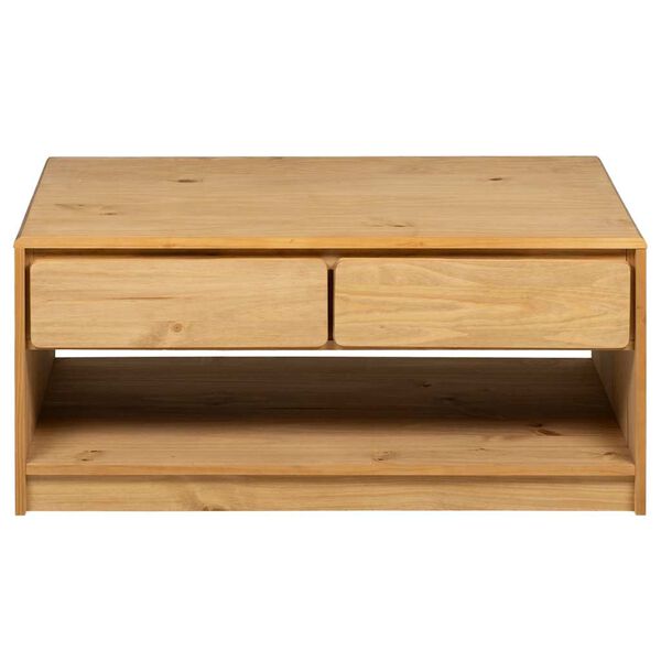 vidaXL Table basse SAUDA chêne 99x55x45 cm bois de pin massif