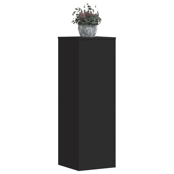 vidaXL Support pour plantes noir 33x33x100 cm bois d'ing&eacute;nierie