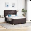 vidaXL Lit &agrave; ressorts avec matelas gris fonc&eacute; 90x190 cm Marron fonc&eacute;