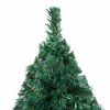 vidaXL Arbre de No&euml;l artificiel pr&eacute;-&eacute;clair&eacute; et boules vert 120 cm PVC