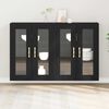 vidaXL Cabinets muraux 2 pcs Ch&ecirc;ne noir 69,5 x 34 x 90 cm