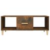 vidaXL Table basse chêne fumé 102x50x40 cm bois d'ingénierie