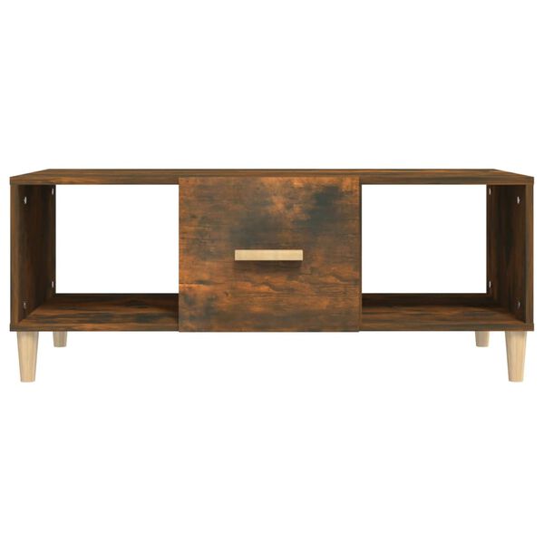 vidaXL Table basse chêne fumé 102x50x40 cm bois d'ingénierie