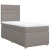 vidaXL Sommier &agrave; lattes de lit avec matelas Taupe 80x200 cm Tissu