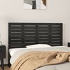 vidaXL T&ecirc;te de lit murale Noir 126x3x63 cm Bois massif de pin