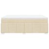 vidaXL Sommier &agrave; lattes de lit avec matelas Cr&egrave;me 140x200 cm Tissu