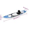 vidaXL Ensemble de planche SUP gonflable Bleu 360x81x10 cm