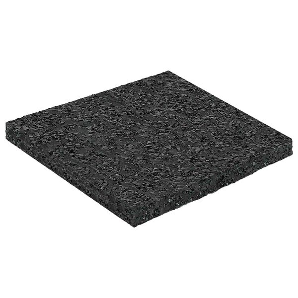 vidaXL Tapis de patio en granulat de caoutchouc Noir 9 x 9 x 0,6 cm