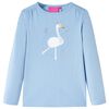 vidaXL T-shirt enfants &agrave; manches longues bleu clair 104