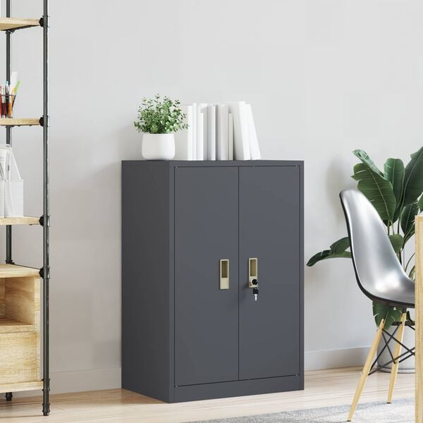 vidaXL Armoire de rangement Anthracite 60 x 40 x 90 cm Acier