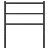 vidaXL T&ecirc;te de lit m&eacute;tal noir 75 cm