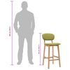 vidaXL Tabourets de bar lot de 2 vert tissu