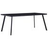 vidaXL Table &agrave; manger Noir 160x80x75 cm Verre tremp&eacute;