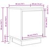 VidaXL Table de chevet avec lumi&egrave;res LED vieux bois 38x34x50 cm