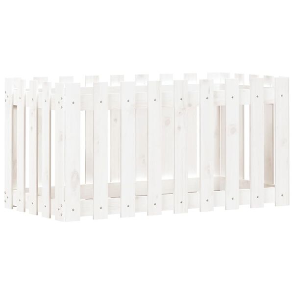 vidaXL Lit surélevé de jardin design de clôture 100x50x50cm pin massif