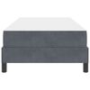 vidaXL Lit à ressorts avec matelas Gris foncé 80 x 200 cm tissu