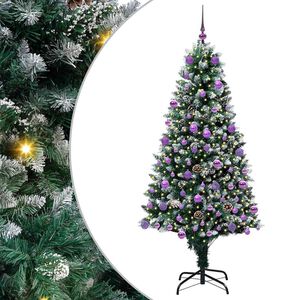 vidaXL Sapin de No&euml;l artificiel Vert 180 cm PVC, Acier et Plastique