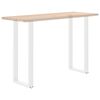 vidaXL Pieds de table de bar en U, 2 pi&egrave;ces, blanc, 40 x (110-111) cm, acier