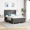 vidaXL Lit &agrave; ressorts avec matelas gris fonc&eacute; 90x190 cm Gris fonc&eacute;