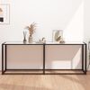 vidaXL Table console Marbre blanc 200x35x75,5 cm Verre tremp&eacute;