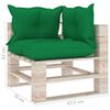 vidaXL Canap&eacute; d'angle palette de jardin avec coussins bois de pin