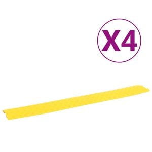 vidaXL Rampes de protection de c&acirc;ble 4 pcs 98,5 cm Jaune