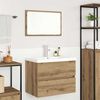 vidaXL Ensemble de mobilier de salle de bain 3 pcs Ch&ecirc;ne artisanal