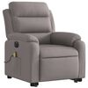 vidaXL Fauteuil inclinable de massage &eacute;lectrique Taupe Tissu