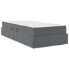 vidaXL Lit avec rangement et matelas Gris fonc&eacute; 90 x 190 cm Velours