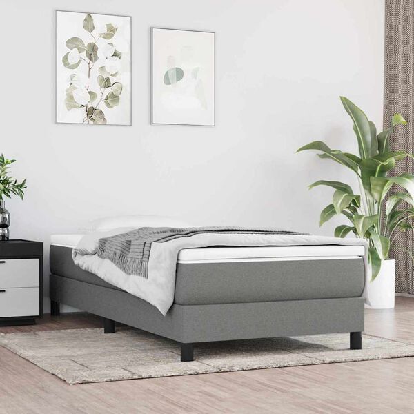 vidaXL Matelas de lit à ressorts ensachés gris foncé 120x190x20 cm