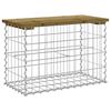 vidaXL Banc de jardin design gabion 63x31,5x42 cm bois de pin impr&eacute;gn&eacute;