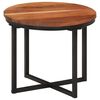 vidaXL Table basse 35x35x30 cm bois massif acacia et fer