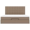 vidaXL Cadre de lit ottoman et matelas cappuccino 180x200cm similicuir