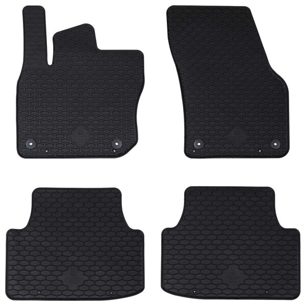 vidaXL Tapis de voiture 4 pcs Noir VW TIGUAN TDI Caoutchouc