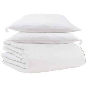 vidaXL Duvet d'hiver avec oreiller 3 pcs Blanc Plume de canard