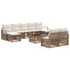 vidaXL Ensemble de canap&eacute; de jardin 10 pcs Beige polyrotin
