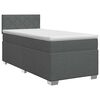 vidaXL Lit boxspring avec matelas Gris fonc&eacute; 90 x 190 cm Tissu