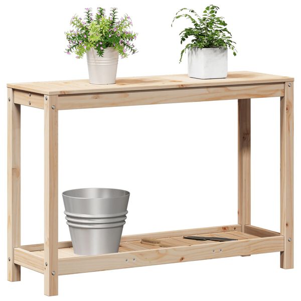 vidaXL Table de rempotage avec &eacute;tag&egrave;re 108x35x75 cm bois massif de pin