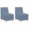vidaXL Unit&eacute; de Sofa Modulaire Sans Accoudoirs 2 pcs Bleu