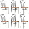 vidaXL Chaises &agrave; manger lot de 6 marron MDF