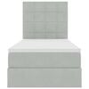 vidaXL Lit avec rangement et matelas Gris clair 90 x 190 cm Velours