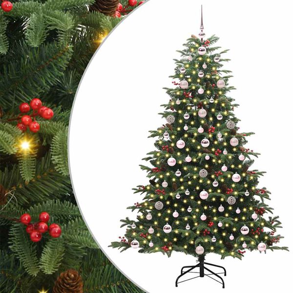 vidaXL Sapin de No&euml;l artificiel Vert 180 cm PVC, m&eacute;tal et plastique