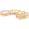 vidaXL Salon de jardin 8 pcs Bois de pin massif