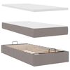 vidaXL Cadre de lit ottoman avec matelas taupe 80x200 cm tissu