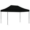 vidaXL Tente de réception pliable escamotable noir 410x279x315 cm