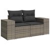 vidaXL Salon de jardin 6 pcs avec coussins gris r&eacute;sine tress&eacute;e